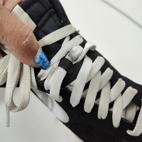 Nike Blazer Mid 77 Black Suede Sneakers Shoes Boys Size 5.5 Youth DD3237-002 - Picture 6 of 8